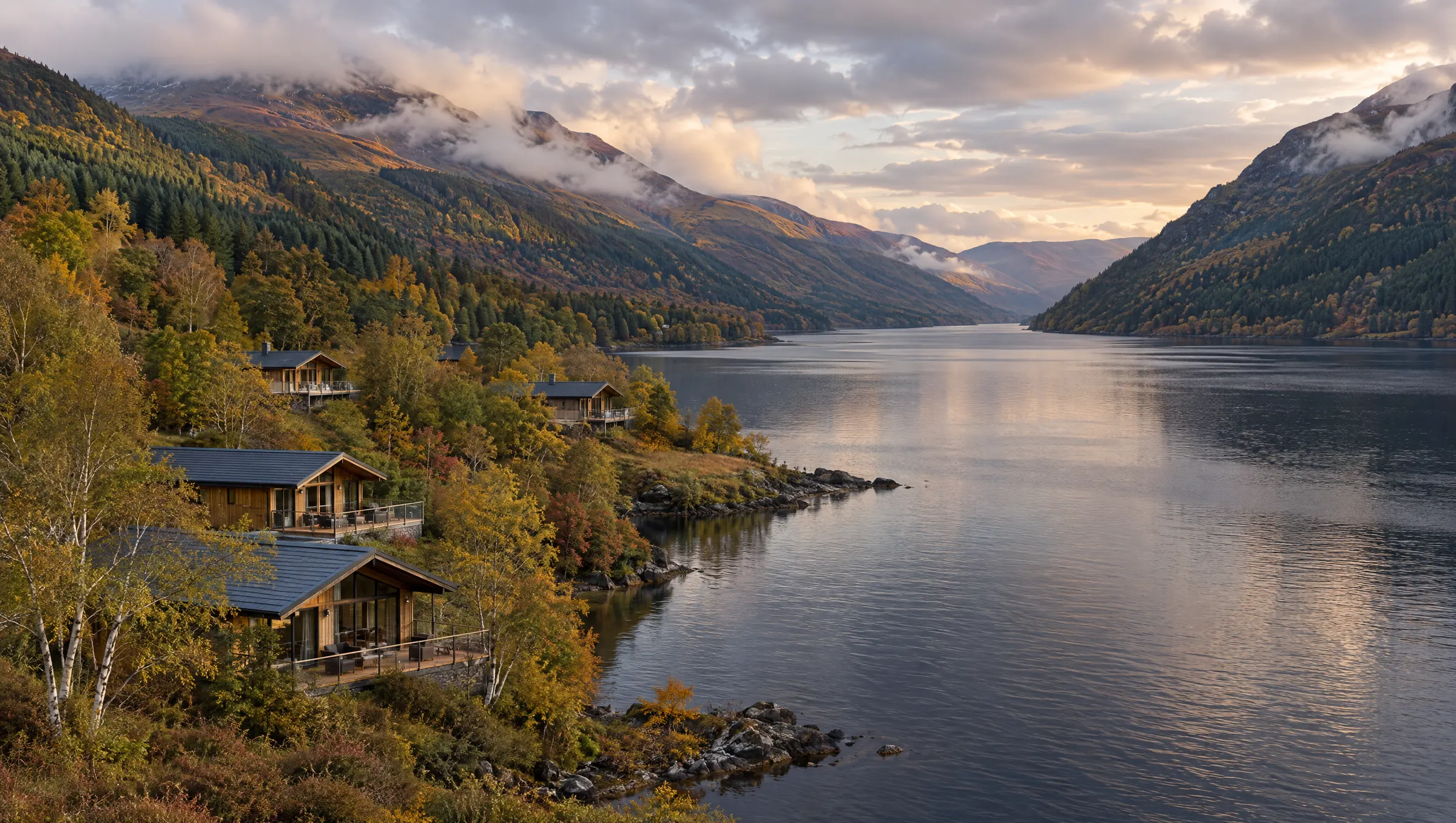 Illustrative view of Loch Oich and the Great Glen near Invergarry