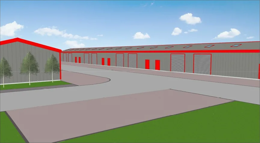 Visual of the Kingsway East industrial units, Dundee